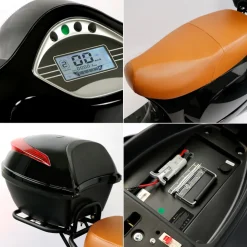 Rolektro, Retro 45 E-Roller, Lithium, V.2021, Schwarz, 60V-27,5Ah Akku, 2000 Watt