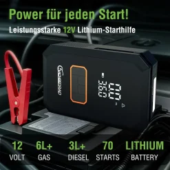 SachsenRAD Air Power Start Luftkompressor mit Auto-Starthilfe und Powerbank