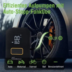 SachsenRAD Air Power Start Luftkompressor mit Auto-Starthilfe und Powerbank