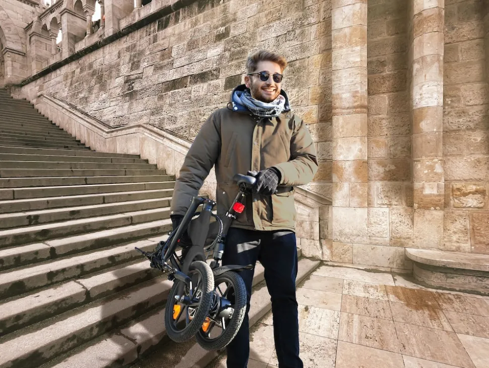 SachsenRAD E-Faltrad F12 Klapprad Ebike Elektrofahrrad Titansilber 16 Zoll