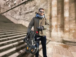 SachsenRAD E-Faltrad F12 Klapprad Ebike Elektrofahrrad Titansilber 16 Zoll