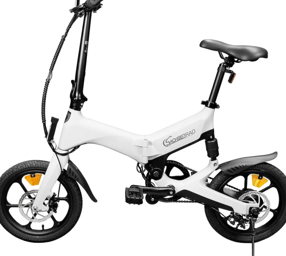 SachsenRAD E-Faltrad F12 Klapprad Ebike Elektrofahrrad Titansilber 16 Zoll
