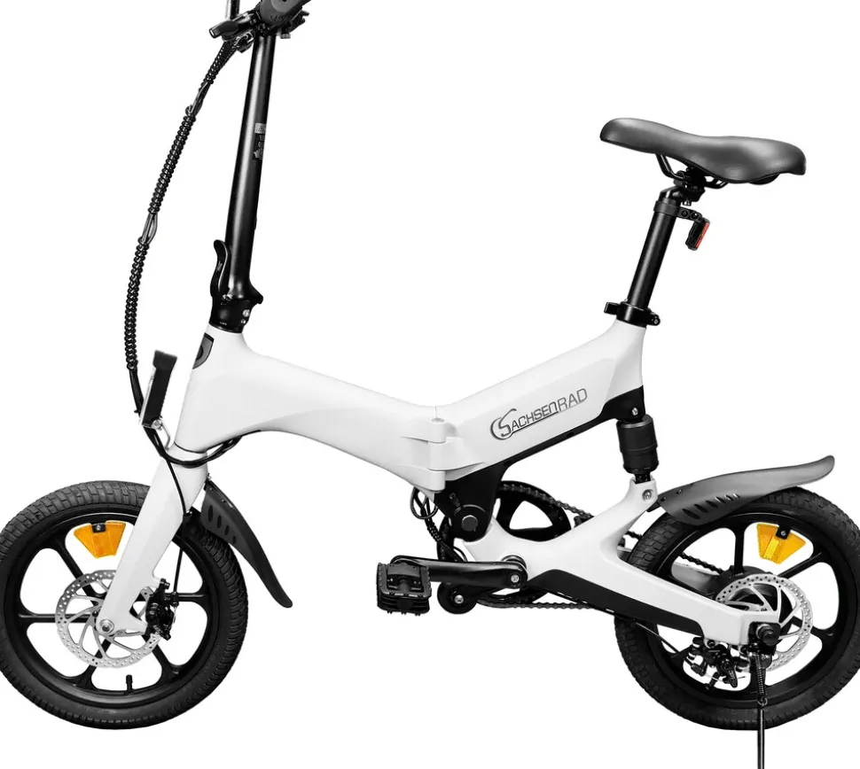 SachsenRAD E-Faltrad F12 Klapprad Ebike Elektrofahrrad Space Grau 16 Zoll