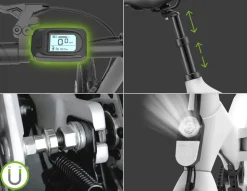 SachsenRAD E-Faltrad F12 Klapprad Ebike Elektrofahrrad Space Grau 16 Zoll
