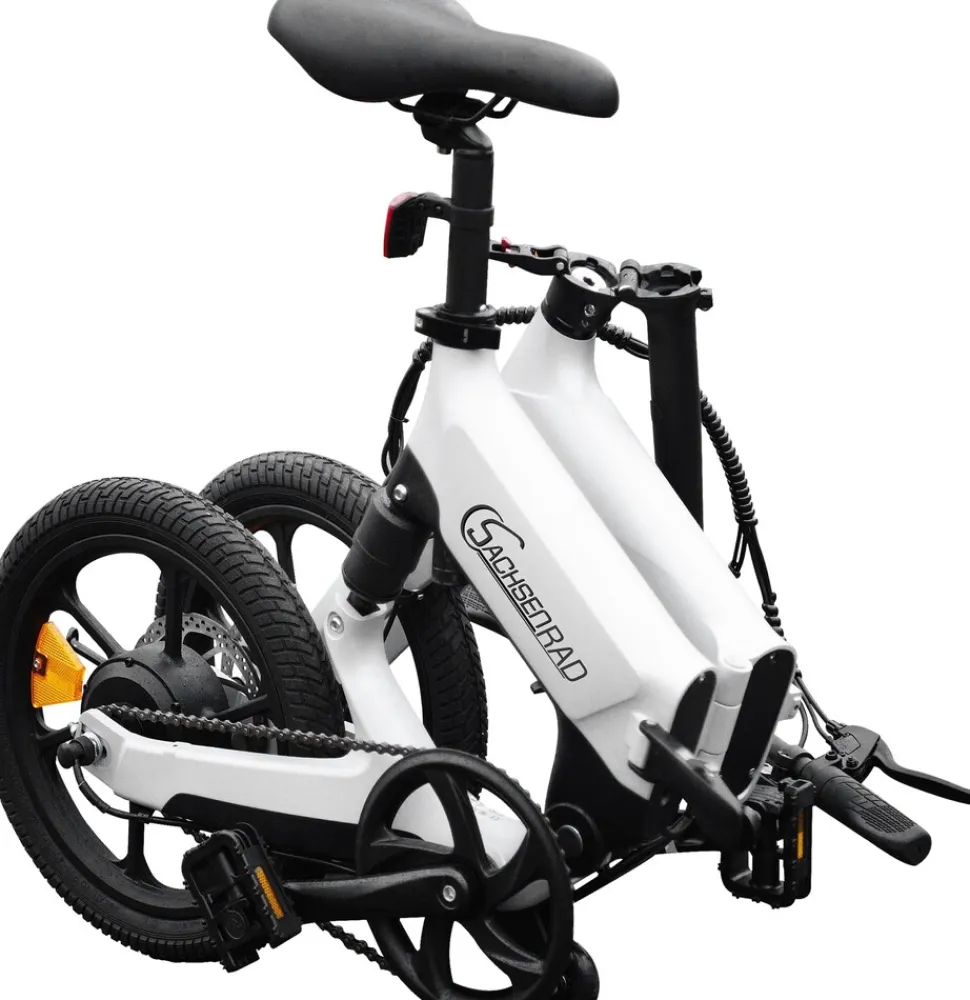 SachsenRAD E-Faltrad F12 Klapprad Ebike Elektrofahrrad Space Grau 16 Zoll
