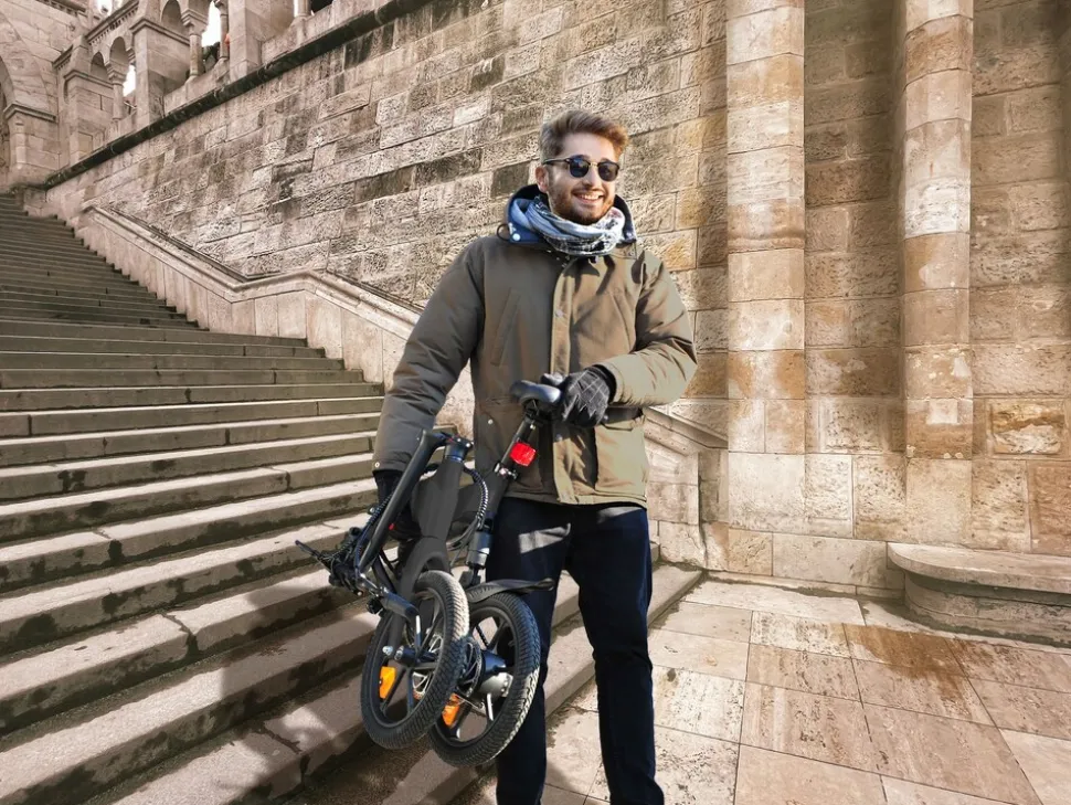 SachsenRAD E-Faltrad F12 Klapprad Ebike Elektrofahrrad Space Grau 16 Zoll