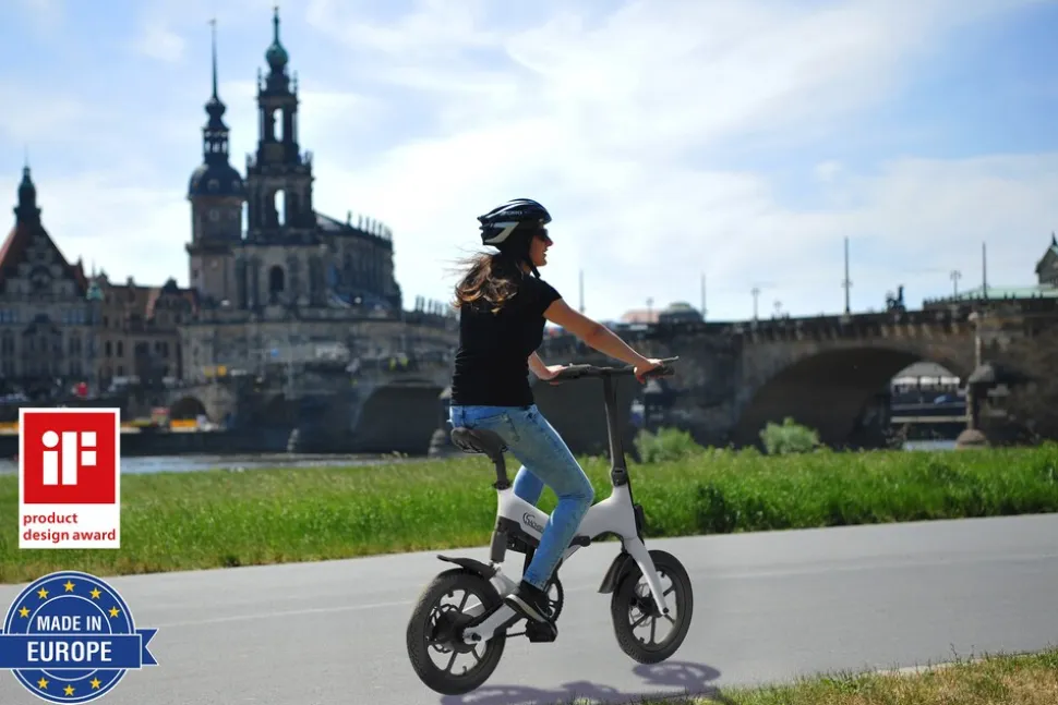 SachsenRAD E-Faltrad F12 Klapprad Ebike Elektrofahrrad Space Grau 16 Zoll