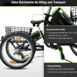 SachsenRAD E-Lastenrad T3A Trio II faltbar mit Alarmanlage