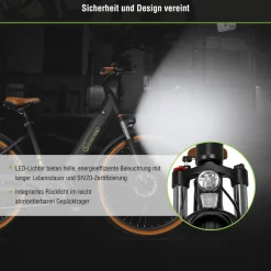 SachsenRAD E-SUV CityBike C5 Centro mit Diebstahlsicherung schwarz