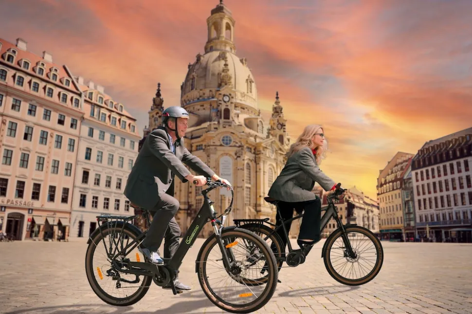 SachsenRAD E-SUV CityBike C5 Centro mit Diebstahlsicherung schwarz