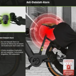 SachsenRAD E-SUV CityBike C5 Centro mit Diebstahlsicherung schwarz
