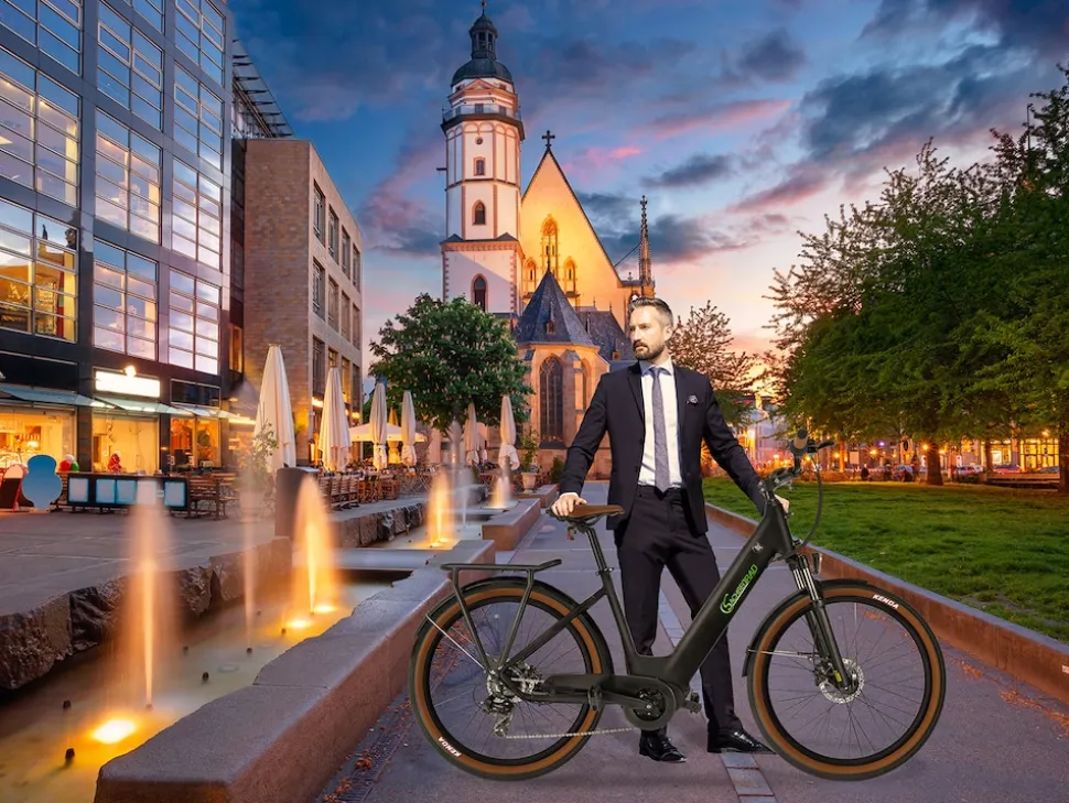 SachsenRAD E-SUV CityBike C5 Centro mit Diebstahlsicherung schwarz
