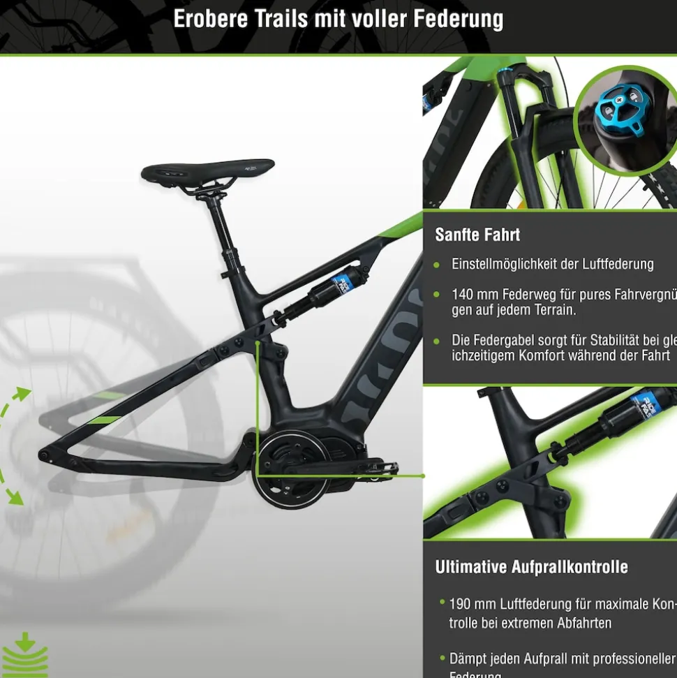 SachsenRAD E-SUV M5T Centro 29" für Berge, Gelände und Stadt, mit AppleFindMy