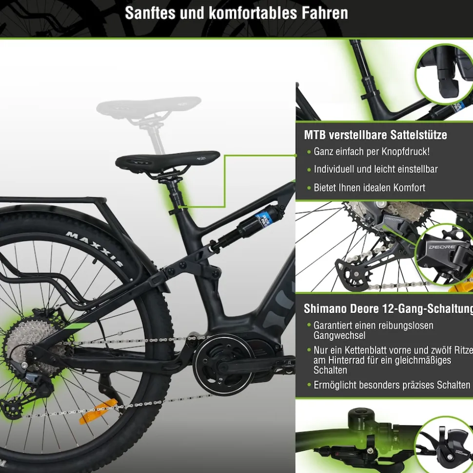 SachsenRAD E-SUV M5T Centro 29" für Berge, Gelände und Stadt, mit AppleFindMy