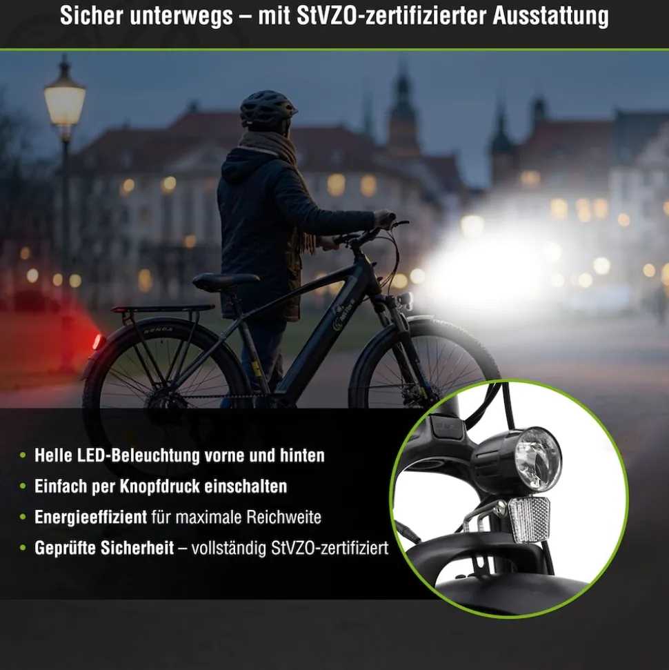 SachsenRAD E-Trekking Bike R8R Flex III für On- und Offroad schwarz