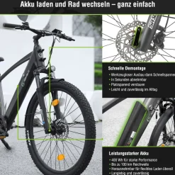 SachsenRAD E-Trekking Bike R8R Flex III für On- und Offroad schwarz