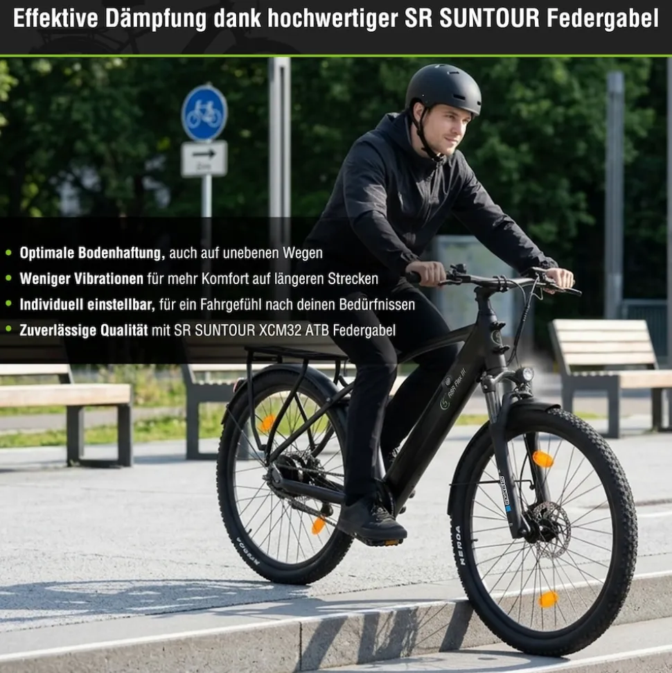SachsenRAD E-Trekking Bike R8R Flex III für On- und Offroad schwarz