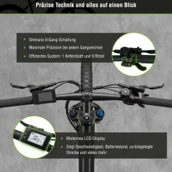 SachsenRAD E-Trekking MTB R8T Flex III für Touren, On- und Offroad schwarz