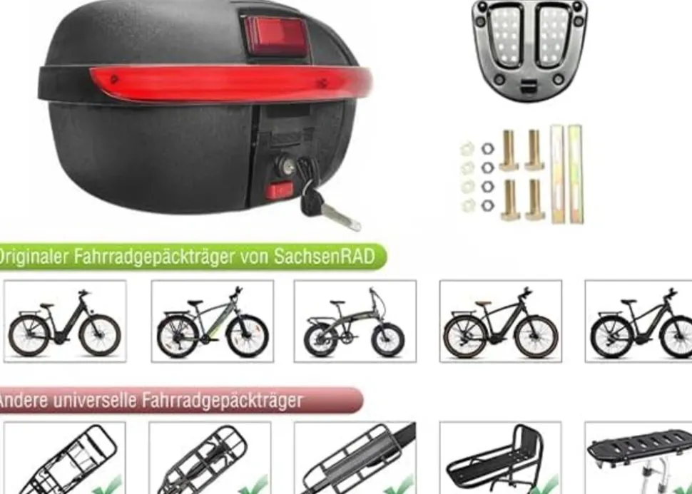SachsenRAD Gepäckträger-Box Globus für C5 F6 C3T S8