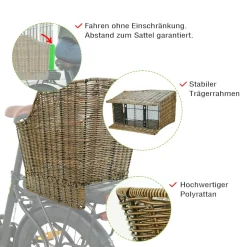 SachsenRAD Unix Gepäckträgerkorb, abnehmbar, wetterfest, rostet nicht, 20l