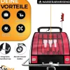SAMAX 360° drehbarer Fahrradanhänger 2in1 Jogger - in Rot - Silver Frame