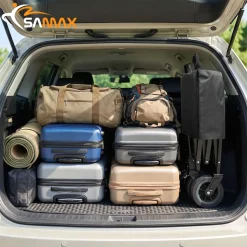SAMAX Faltbarer Bollerwagen Offroad Camping Edition bis 200 kg - Schwarz / Grau