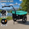 SAMAX Lastenanhänger / Fahrradanhänger für 60 Kg / 70 Liter mit Kupplung in Grün