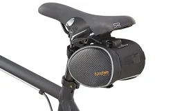 Satteltasche, Montage mittels Clip, wasserabweisend, reflektierende Elemente, Volumen: 1 Liter, Farbe: schwarz