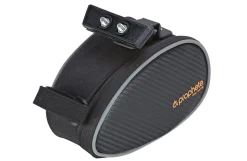 Satteltasche, Montage mittels Clip, wasserabweisend, reflektierende Elemente, Volumen: 1 Liter, Farbe: schwarz