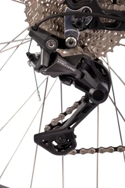 SAXONETTE Premium Sport E-Trekkingbike 10 Gang Scheibenbremse Federgabel Mittelmotor silber matt