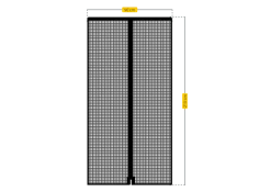 Schellenberg Fliegengitter-Magnetvorhang, 90 x 210 cm, anthrazit