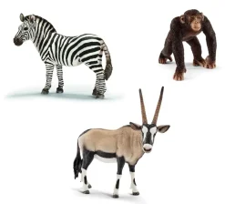 Schleich - Tierfiguren - Afrika-Set mit 12 Tieren Sammelfiguren Spielfiguren