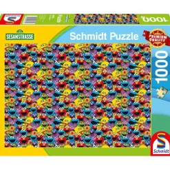 Schmidt Sesamstraße Puzzle 1000 Teile Wer wie was Nostalgie Puzzle Erwachsene