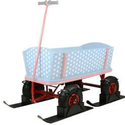 Schneekufen für den Holzbollerwagen "Beachtrekker Style"
