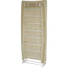 Schuhschrank Campingschrank Faltschrank Stoff 140x52x18cm creme