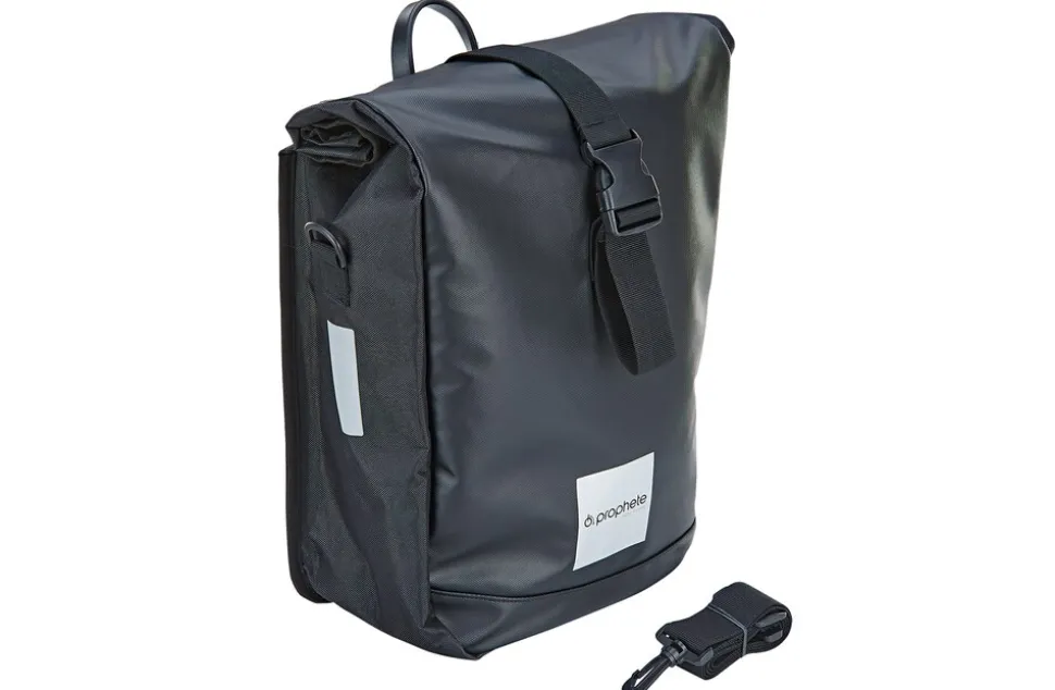 Seitenpacktasche, 100 % wasserdicht, reflektierende Elemente, robustes und langlebiges Material, Volumen: 20 Liter, Farbe: schwarz