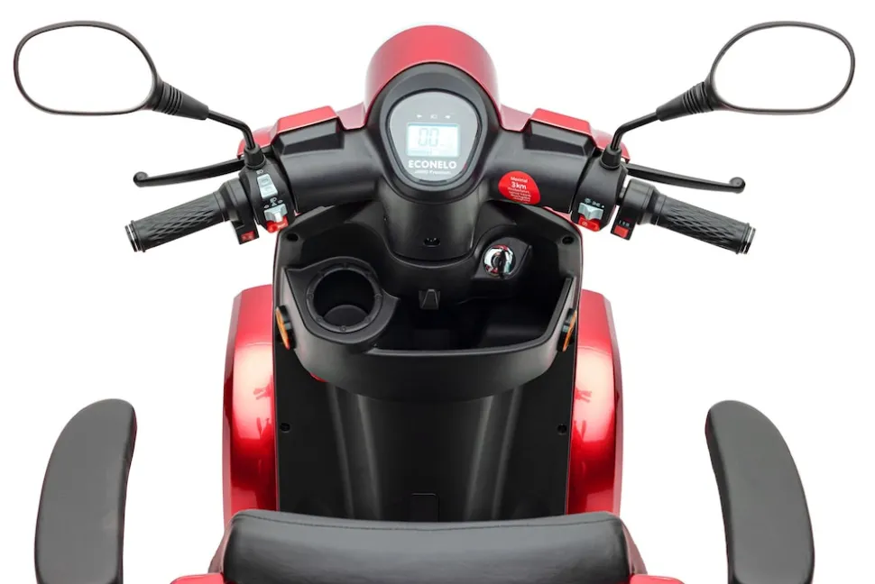 Seniorenmobil P4000, Blei-Akku, 25 km/h, 1000 Watt, Rot