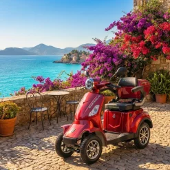 Seniorenmobil P4000, Lithium-Akku, 25 km/h, 1000 Watt, Rot