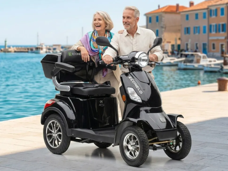 Seniorenmobil P4000, Lithium-Akku, 25 km/h, 1000 Watt, Schwarz