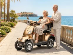 Seniorenmobil P4000, Lithium-Akku, 25 km/h, 1000 Watt, Braun