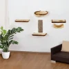 Silvio Design Katzen-Kletterwand 6-teilig beige-braun