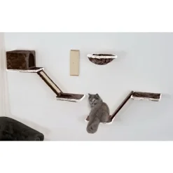 Silvio Design Katzen-Kletterwand 8-teilig grau