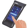 Smartphone-Tasche, zur Lenkermontage, bis zu 5.5“ geeignet, wasserabweisend, mit Sonnenschutz, Farbe: schwarz
