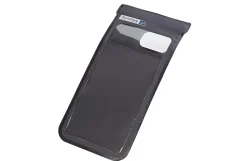 Smartphone-Tasche, zur Lenkermontage, bis zu 5.5“ geeignet, wasserabweisend, mit Sonnenschutz, Farbe: schwarz