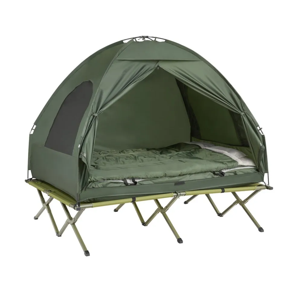 SoBuy Campingzelt für 2 Personen Grün 193x145x185cm Funktional
