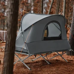 SoBuy Campingzelt 4 in 1 Set Hellgrau 193x145x160cm Funktional