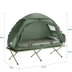 SoBuy Campingzelt mit 1 Tür Grün Funktional