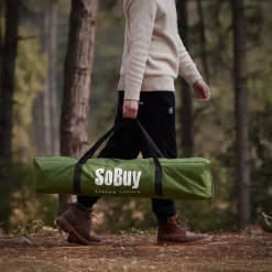 SoBuy Campingzelt mit 1 Tür Grün Funktional