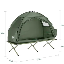 SoBuy Campingzelt mit 1 Tür Grün Funktional