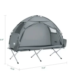 SoBuy Campingzelt mit 1 Tür Hellgrau Funktional